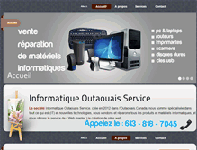 Tablet Screenshot of informatiqueoutaouais-service.com
